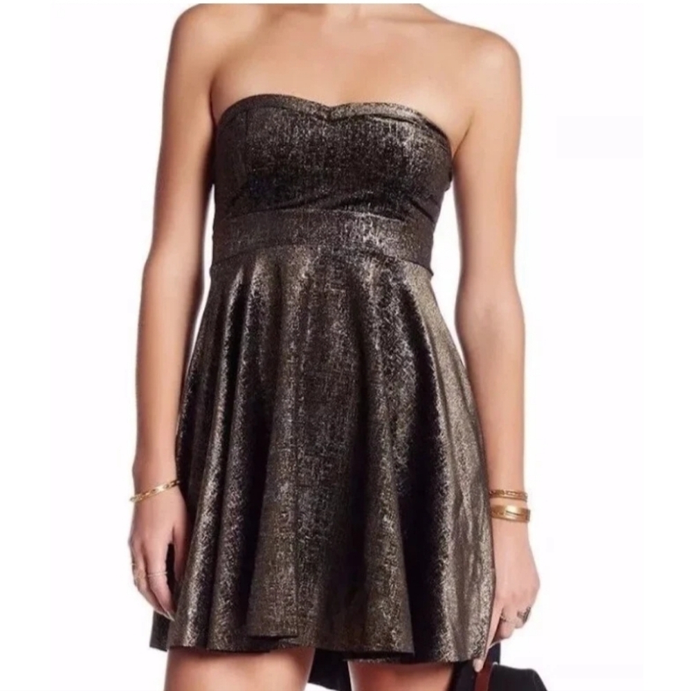 Free People Shattered Velvet Mini Dress